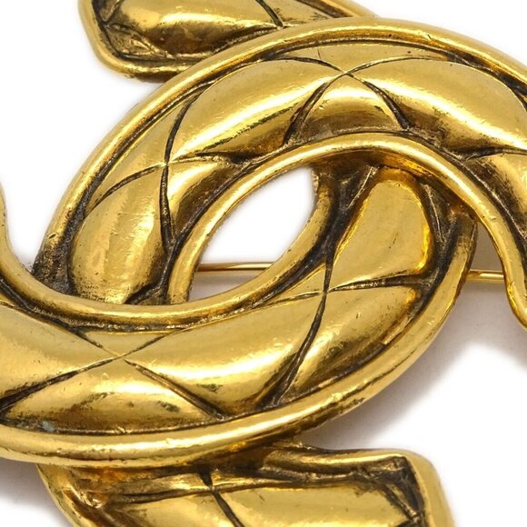 Chanel Gold CC Brooch Pin 1152 171567 - Picture 4 of 4